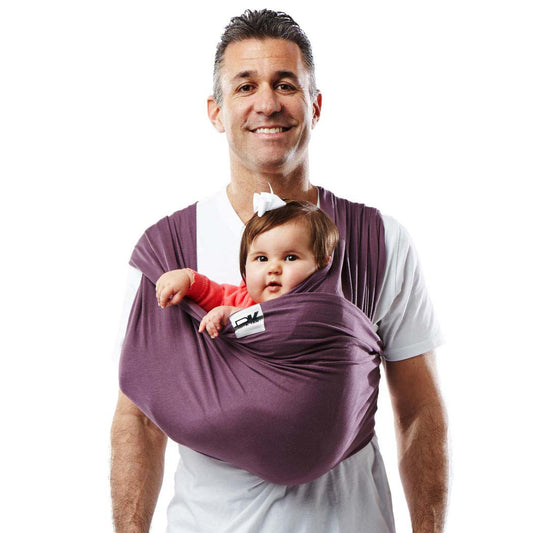 Baby K'tan Solid Cotton Carrier Eggplant S Size - Babyzilla