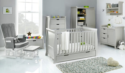 Obaby Stamford Classic 7 Piece Room Set - Warm Grey - Babyzilla