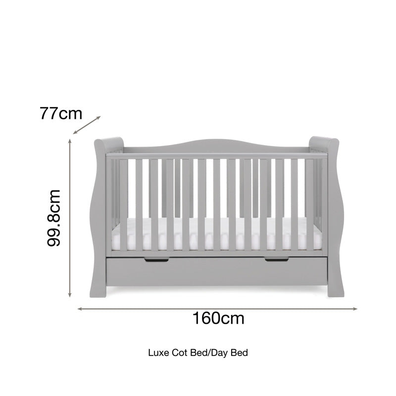 Obaby Stamford Luxe 3 Piece Room Set - Warm Grey - Babyzilla