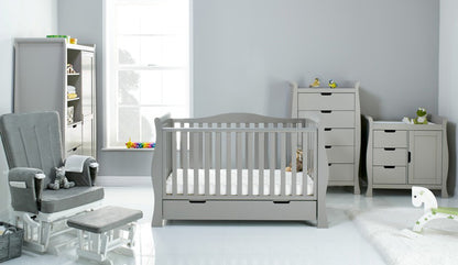 Obaby Stamford Luxe 5 Piece Room Set - Warm Grey - Babyzilla