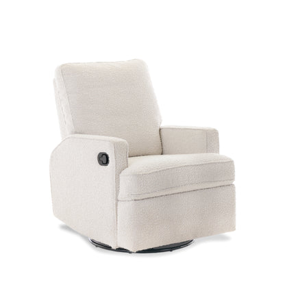 Obaby Madison Swivel Glider Recliner Chair - Bouclé Style - Babyzilla