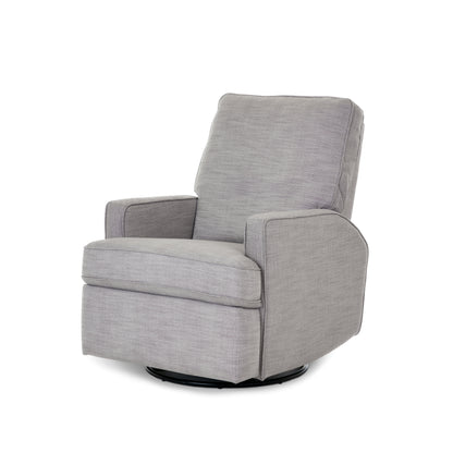 Obaby Madison Swivel Glider Recliner Chair - Pebble - Babyzilla