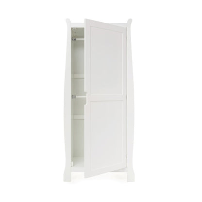 Obaby Stamford Sleigh Single Wardrobe - White - Babyzilla