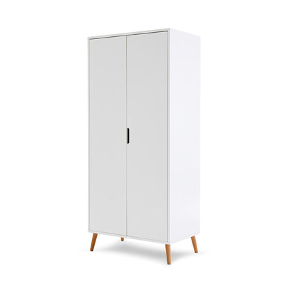 Maya Double Wardrobe - White with Natural - Babyzilla