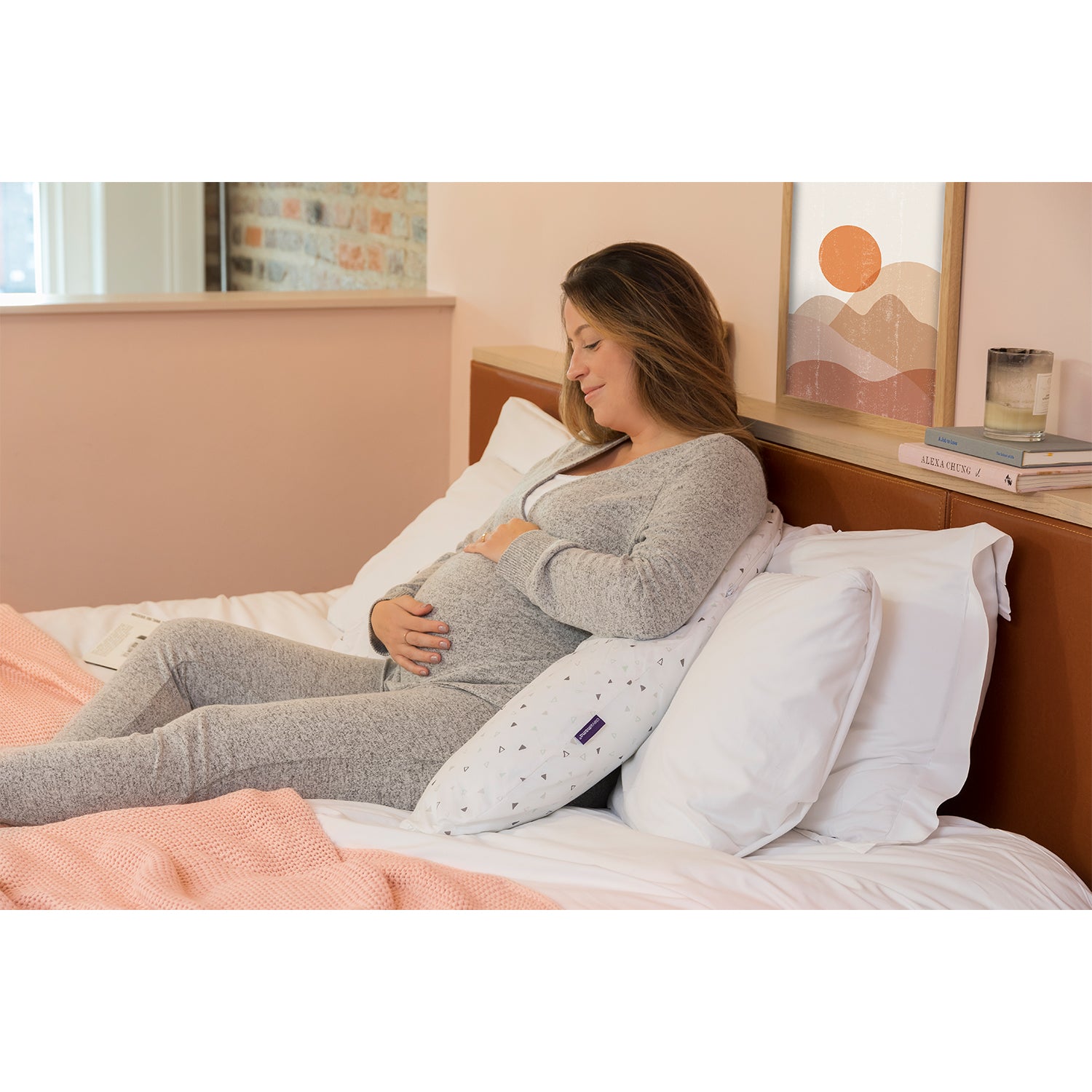 Therapeutic Body & Bump Maternity Pillow - White - Babyzilla