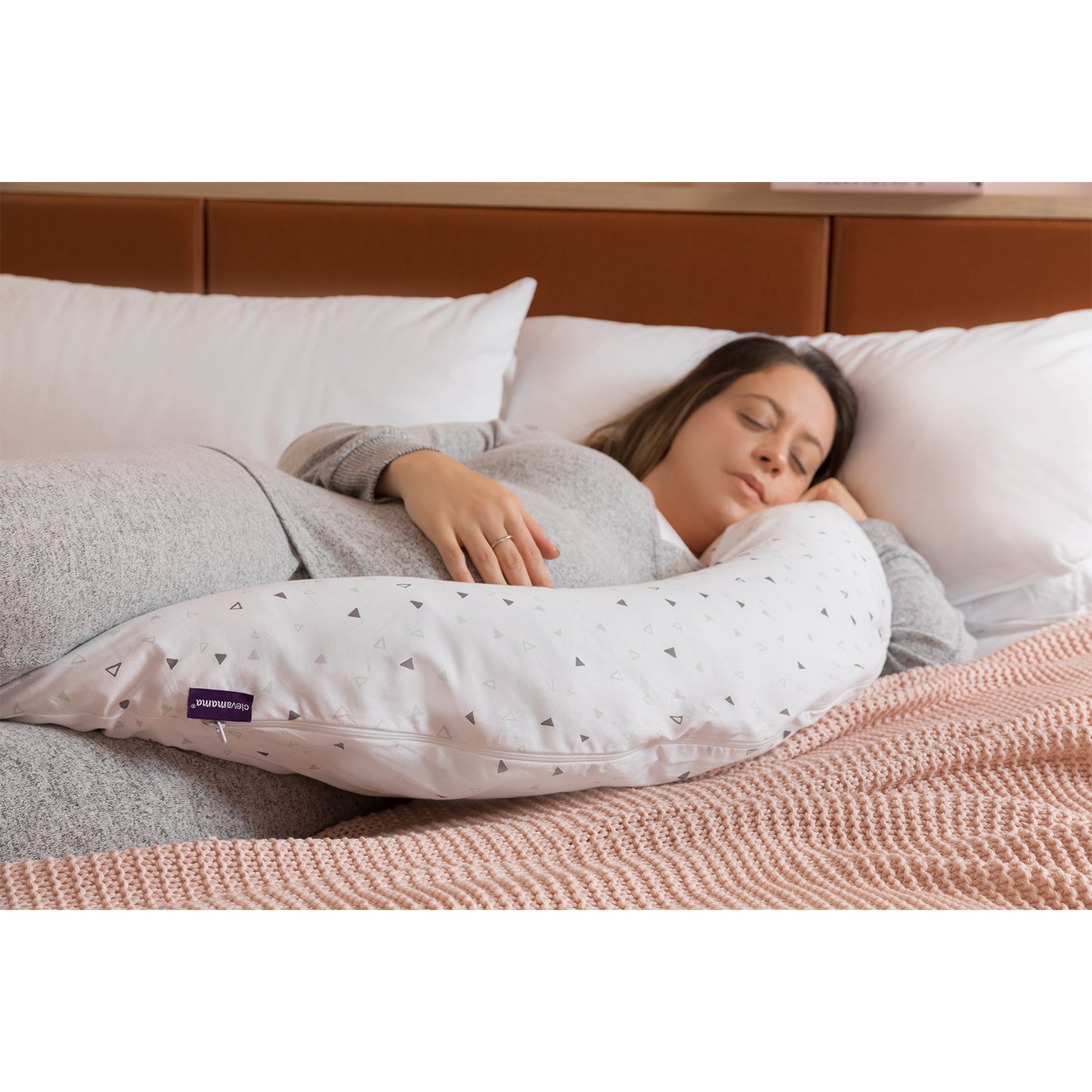 Therapeutic Body & Bump Maternity Pillow - White - Babyzilla