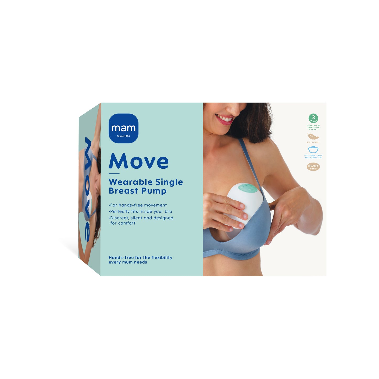 Mam Breast Care Move Single Wearable Breast Pump - Babyzilla