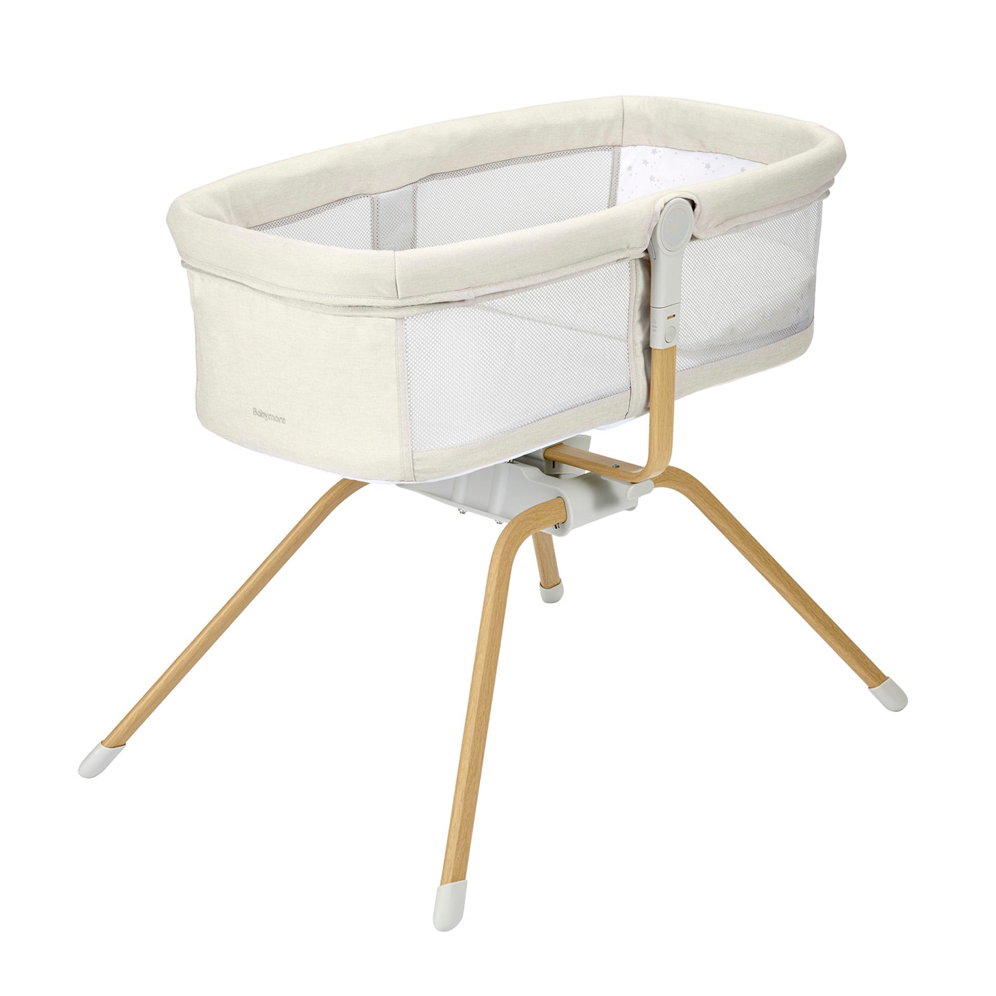 Babymore Air Motion Gliding Crib - Cream - Babyzilla