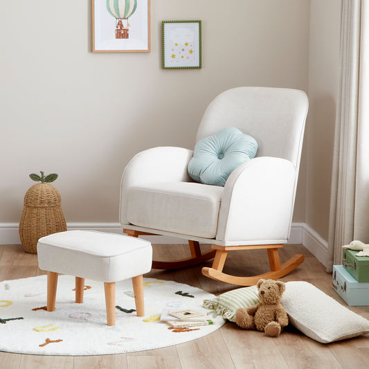 Babymore Freya Nursing Chair with stool - Cream