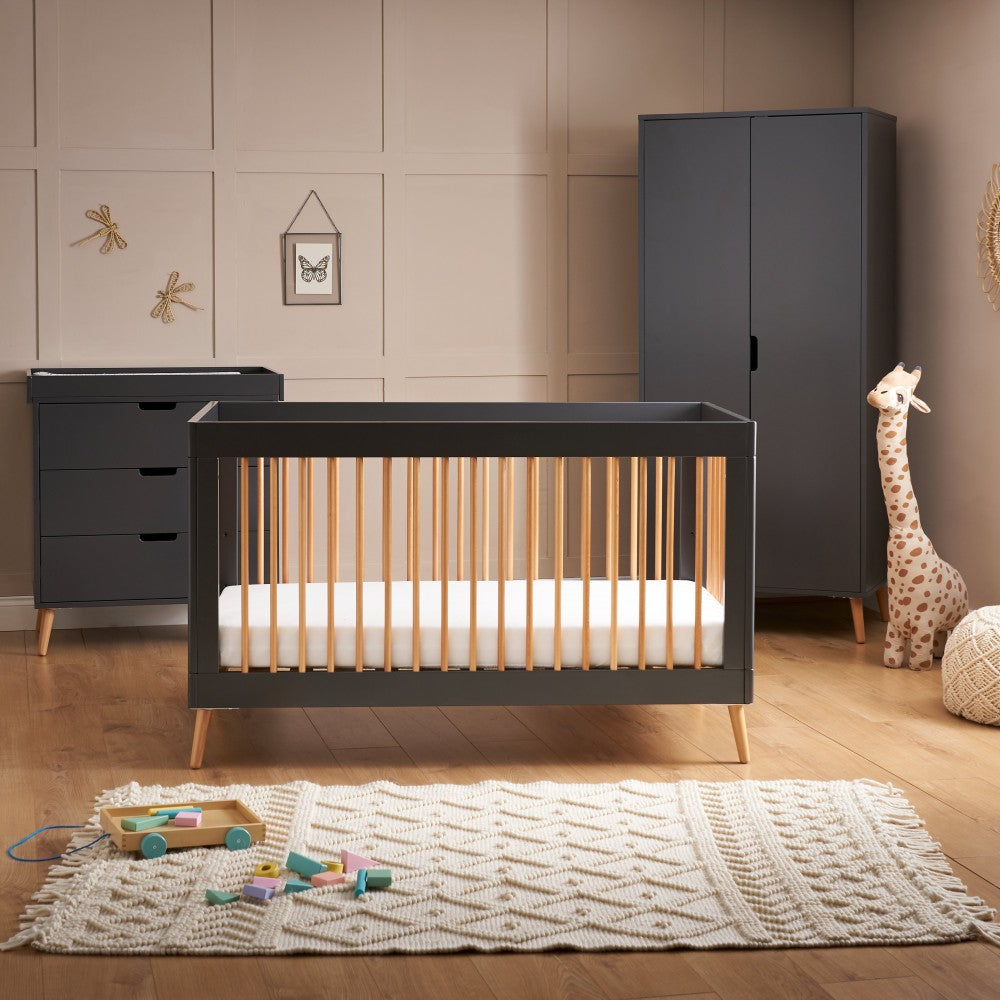 Obaby Maya 3 Piece Room Set - Slate with Natural - Babyzilla