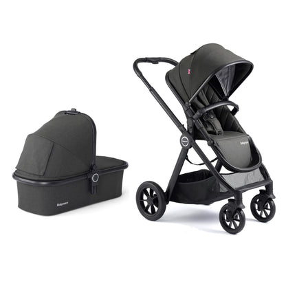 Babymore Memore V2 Pram Pushchair 11 Piece - Black - Babyzilla