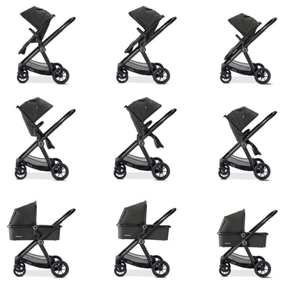 Babymore Memore V2 Pram Pushchair 11 Piece - Black - Babyzilla