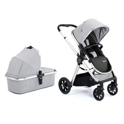 Babymore Memore V2 Travel System 13 Piece Coco with Base - Silver - Babyzilla