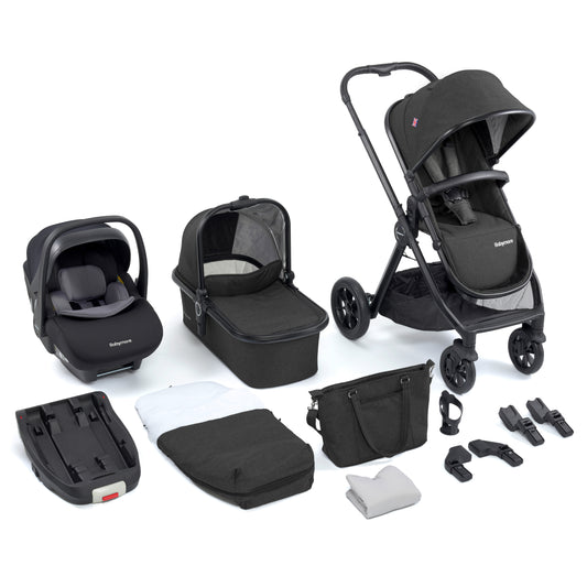 Babymore Memore V2 Travel System 13 Piece Coco with Base - Black - Babyzilla