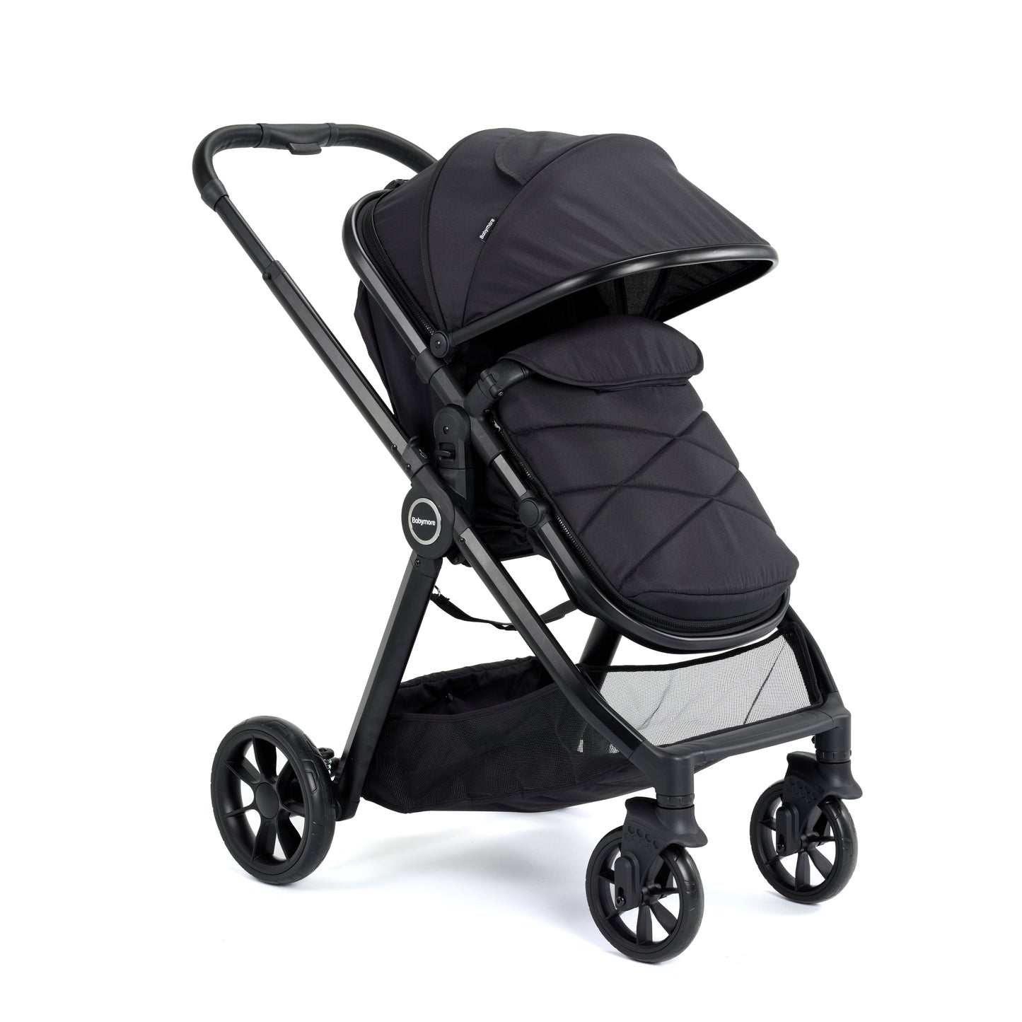 Babymore Mimi 2 in 1 Pram Pushchair - Black - Babyzilla