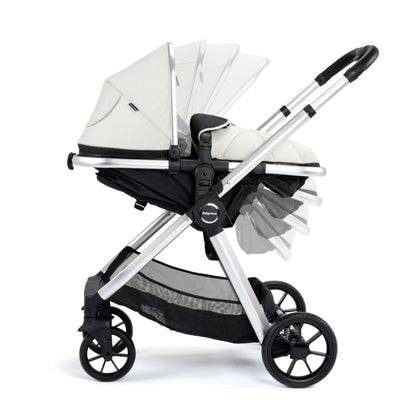 Babymore Mimi 2 in 1 Pram Pushchair - Silver - Babyzilla