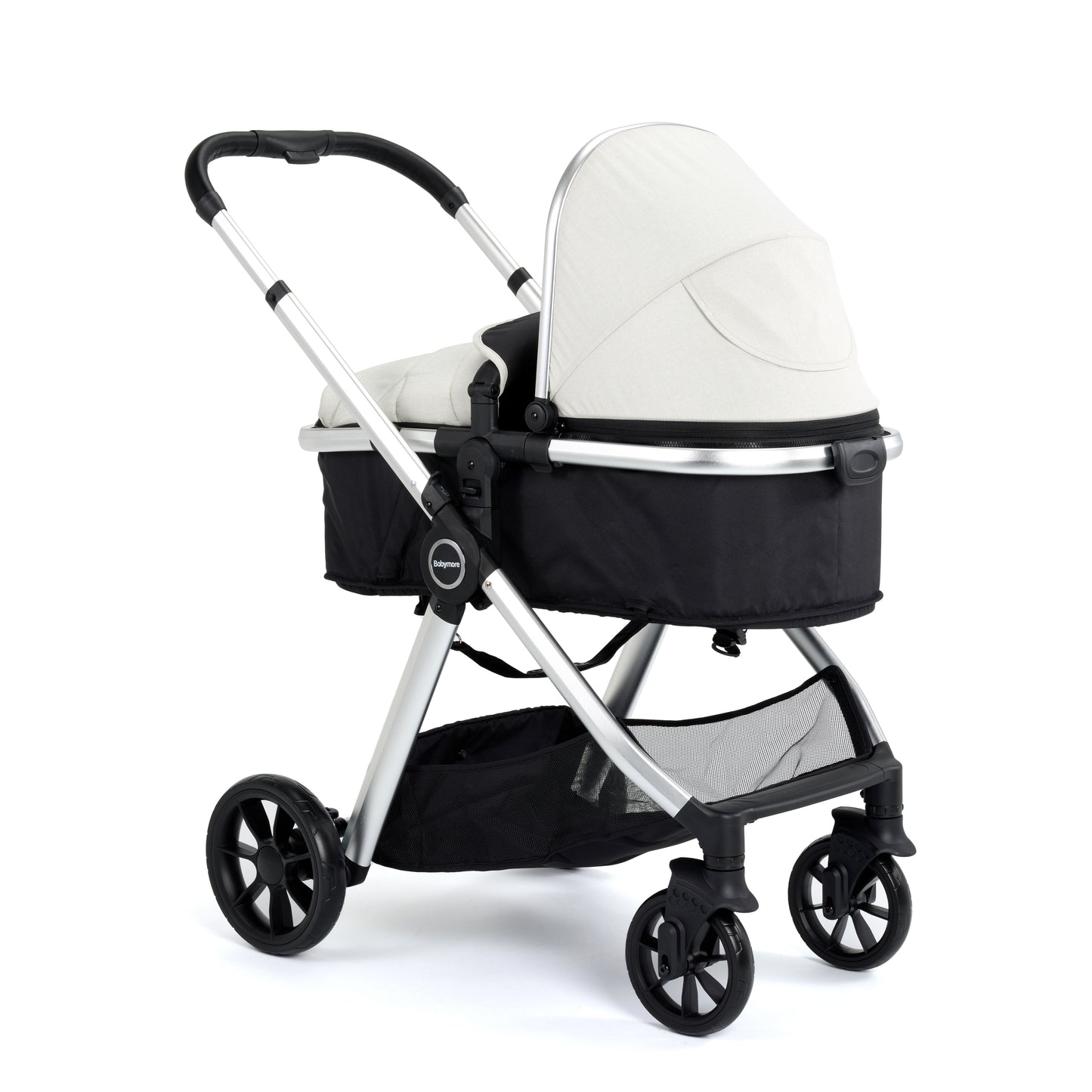 Babymore Mimi 2 in 1 Pram Pushchair - Silver - Babyzilla