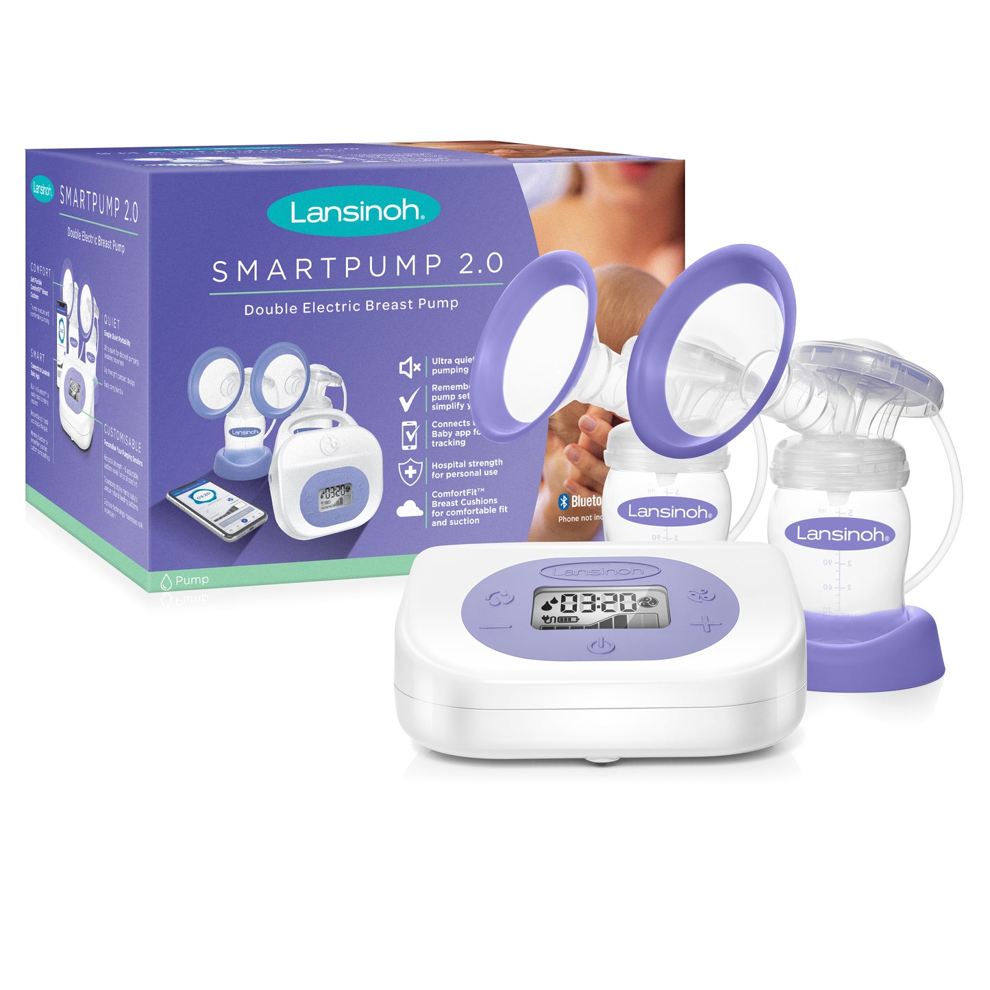 Lansinoh SmartPump 2.0 Double Electric Breast Pump - Babyzilla